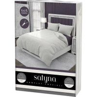 Ložní povlečení FASHION - 160x200 cm - bílé s 1cm pruhy - bavlněný satén