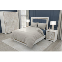 Ložní povlečení FASHION - 160x200 cm - béžové - bavlněný satén