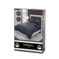 Ložní povlečení FASHION - 220x200 cm - tmavě modré - bavlněný satén