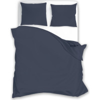 Ložní povlečení FASHION - 160x200 cm - tmavě modré - bavlněný satén