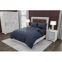 Ložní povlečení FASHION - 160x200 cm - tmavě modré - bavlněný satén