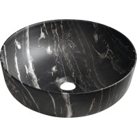 Sapho RONDEA keramické umyvadlo na desku Ø 41cm, carnico mramor AR445CM