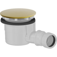 Polysan Vaničkový sifon, průměr 90mm, DN40, krytka zlato mat 17911GB