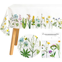Velikonoční ubrus BLOOM Květiny - 130x180 cm - bílý