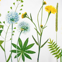 Velikonoční ubrus BLOOM Květiny - 130x180 cm - bílý