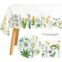 Velikonoční ubrus BLOOM Květiny - 140x200 cm - bílý