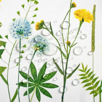 Velikonoční ubrus BLOOM Květiny - 140x200 cm - bílý