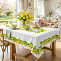 Dekorační ubrus LIMONE Citrony - 130x180 cm - bílý