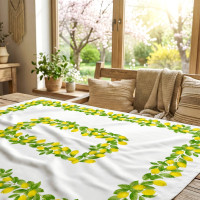 Dekorační ubrus LIMONE Citrony - 130x180 cm - bílý