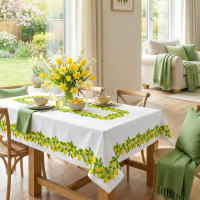 Dekorační ubrus LIMONE Citrony - 140x200 cm - bílý