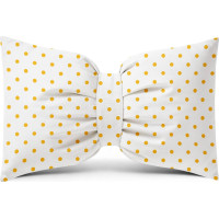 Dekorační polštář GLAM 30x50 cm - bílý/žluté tečky