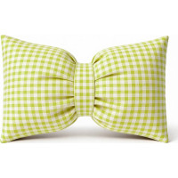 Dekorační polštář GLAM 30x50 cm - károvaný zelený