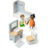 Bigjigs Toys Dřevěný nábytek do domečku pro panenky Koupelna