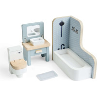 Bigjigs Toys Dřevěný nábytek do domečku pro panenky Koupelna