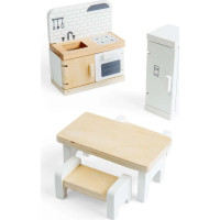 Bigjigs Toys Dřevěný nábytek do domečku pro panenky Kuchyň