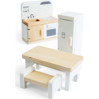 Bigjigs Toys Dřevěný nábytek do domečku pro panenky Kuchyň