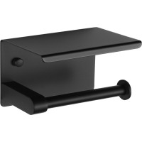 Sapho Držák toaletního papíru s poličkou, černá mat UN1197B