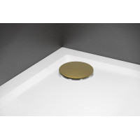 Polysan Vaničkový sifon, průměr 90mm, DN40, nízký, krytka zlato mat 17916GB