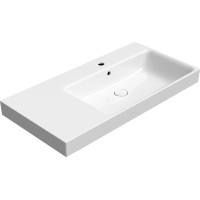 GSI NUBES keramické umyvadlo 100x50cm, s odkládací plochou vlevo, bílá ExtraGlaze 9628111