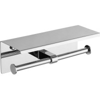 Sapho Dvojitý držák toaletního papíru s poličkou 30cm, chrom UN1196C
