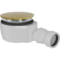 Polysan Vaničkový sifon, průměr 90mm, DN40, nízký, krytka zlato mat 17916GB