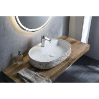 Isvea INFINITY OVAL keramické umyvadlo na desku, 60x40cm, terrazzo 10NF65060-2L-TRZ