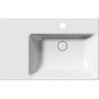GSI NUBES keramické umyvadlo 80x50cm, s odkládací plochou vlevo, bílá mat 9630109