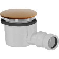 Polysan Vaničkový sifon, průměr 90mm, DN40, krytka měď mat 17911PG