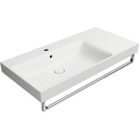 GSI NUBES keramické umyvadlo 100x50cm, s odkládací plochou vpravo, bílá mat 9627109