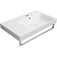 GSI NUBES keramické umyvadlo 80x50cm, s odkládací plochou vlevo, bílá mat 9630109