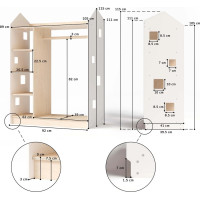BusyKids Šatní skříň bílá