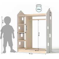 BusyKids Šatní skříň bílá