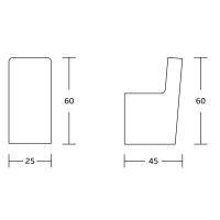 Aqualine Hranatý háček, černá mat UN82025B