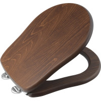 Kerasan RETRO WC sedátko Soft Close, ořech/chrom 108840