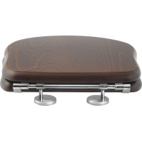 Kerasan RETRO WC sedátko Soft Close, ořech/chrom 108840