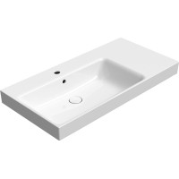 GSI NUBES keramické umyvadlo 100x50cm, s odkládací plochou vpravo, bílá ExtraGlaze 9627111