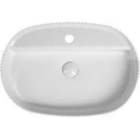 Isvea SINTESI keramické umyvadlo na desku, 60x40cm, bílá 10SI65060