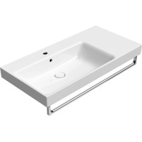 GSI NUBES keramické umyvadlo 100x50cm, s odkládací plochou vpravo, bílá ExtraGlaze 9627111