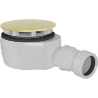 Polysan Vaničkový sifon, průměr 90mm, DN40, nízký, krytka zlato 17916G