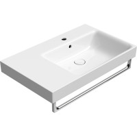 GSI NUBES keramické umyvadlo 80x50cm, s odkládací plochou vlevo, bílá ExtraGlaze 9630111