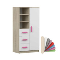 Regál SMYK - dub sonoma/bílý (více variant)