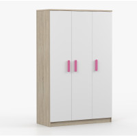 Šatní skříň SMYK 120 - dub sonoma/bílá (více variant)