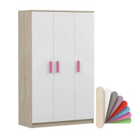 Šatní skříň SMYK 120 - dub sonoma/bílá (více variant)