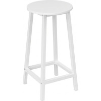 Kovová barová židle FLINT White - bílá