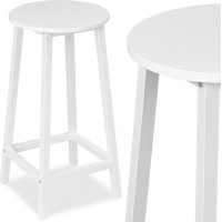 Kovová barová židle FLINT White - bílá