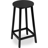 Kovová barová židle FLINT Black - černá