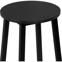 Kovová barová židle FLINT Black - černá