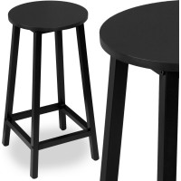 Kovová barová židle FLINT Black - černá