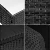 Zahradní nábytek CAMELIA (pohovka + 2 křesla + stůl) - černá