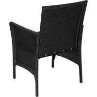 Zahradní nábytek CAMELIA (pohovka + 2 křesla + stůl) - černá